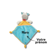 doudou-vache-personnalise.png Chouchou vache rêveuse - Doudou personnalisé