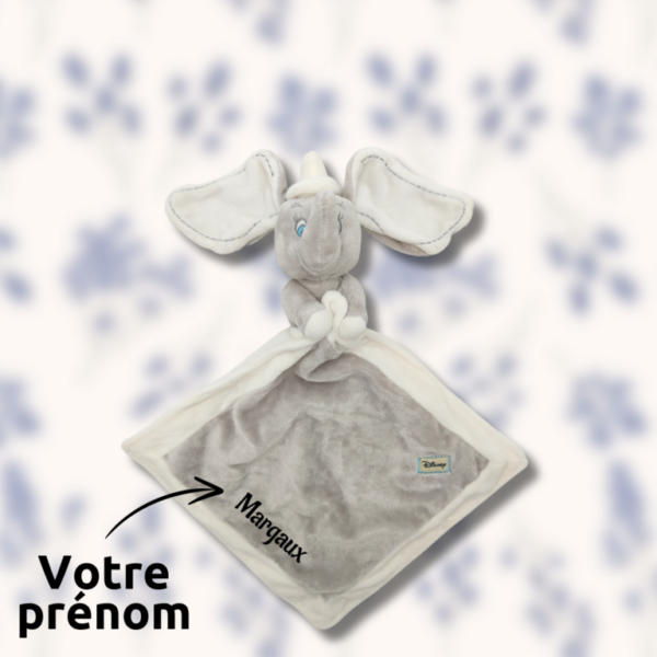 dumbo-elephant-gris-doudou-personnalise.png Dumbo éléphant gris - Doudou personnalisé