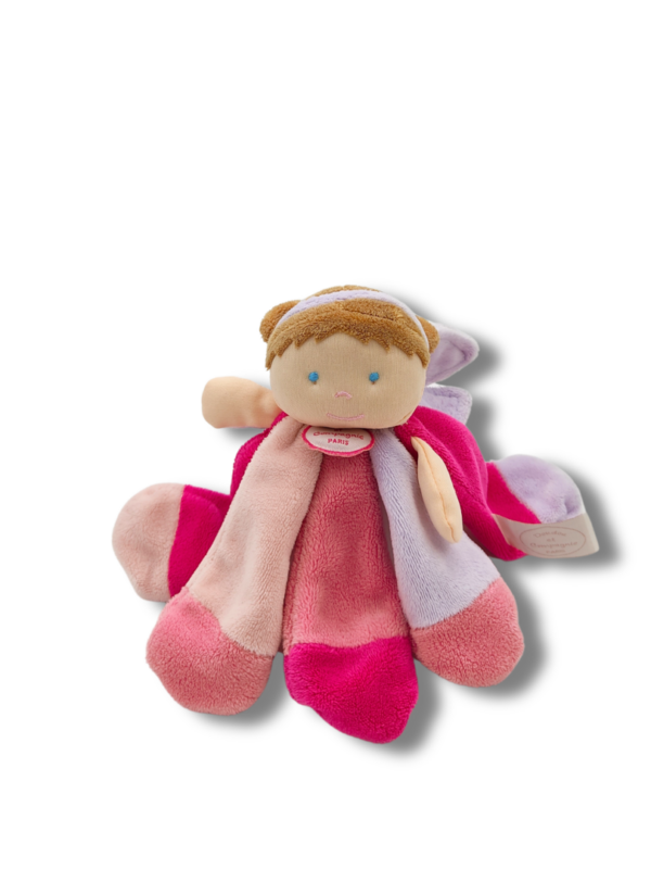 fee-rose-et-violette-doudou-1.png Luciole la fée magique - Doudou personnalisé