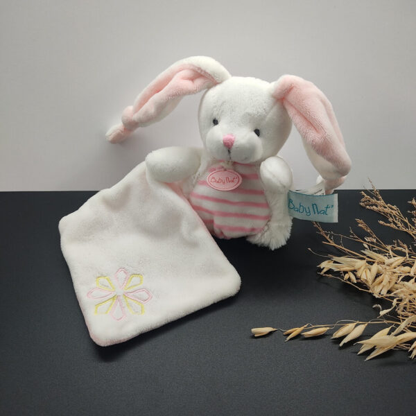 idoudou-personnalise-lapin.jpeg Cracotte la lapine joyeuse - Doudou personnalisé