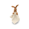 Eliott, le Petit Lapin Marron au Mouchoir crème - Doudou personnalisé