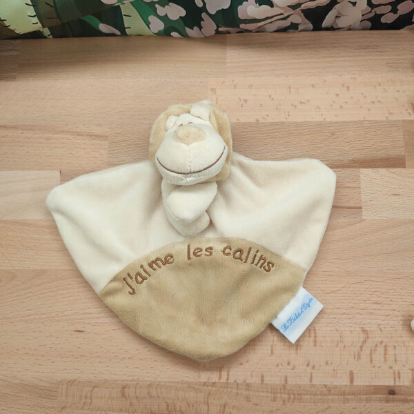 Câlinou le lion tendre – Doudou personnalisé