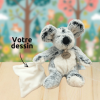 Koko, la souris affectueuse – Doudou personnalisé