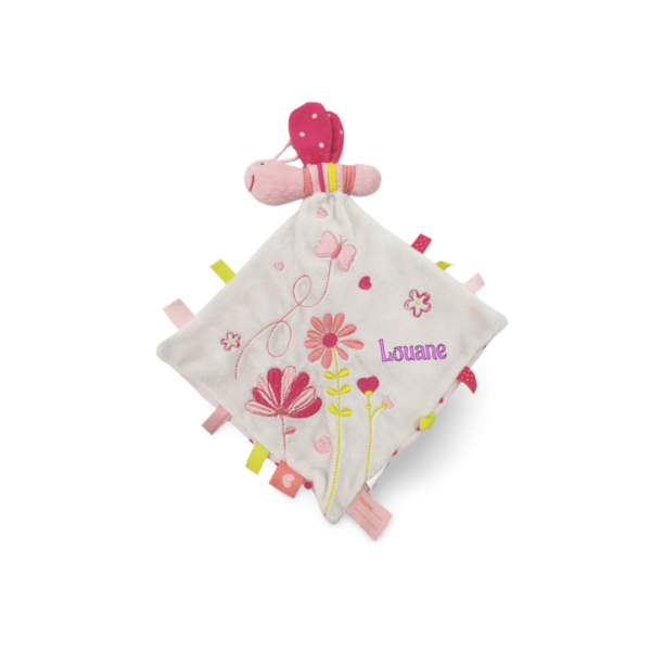 Luna, la Libellule Rose Enchantée - Doudou personnalisé