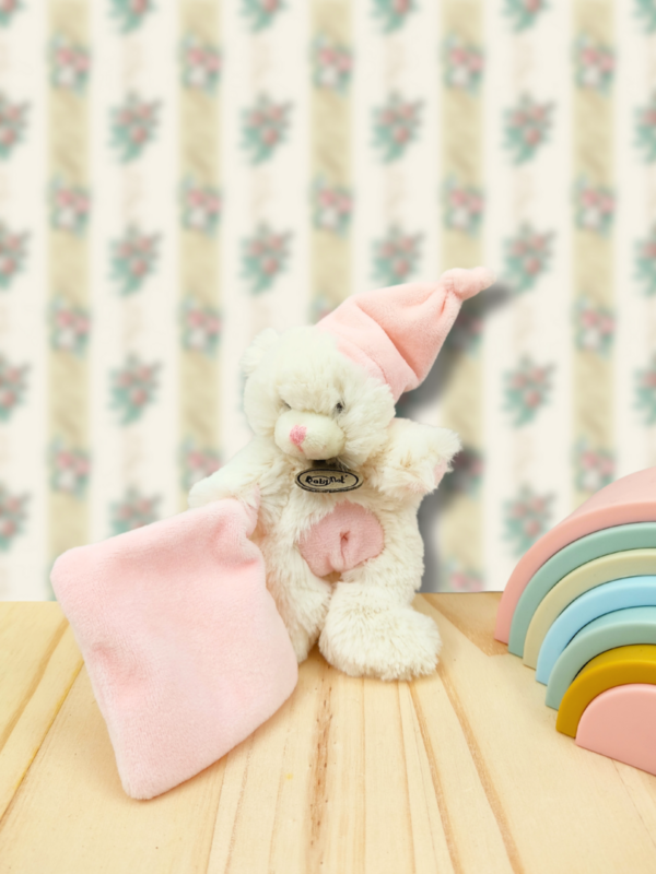ours-mouchoir-rose.png Mini Puce douce Compagnie