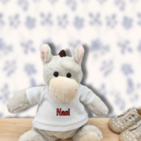 peluche-personnalise-ane.png Tibo l'âne curieux - Peluche personnalisée