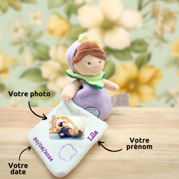 Murielle, la poupée fruitée - Doudou personnalisé