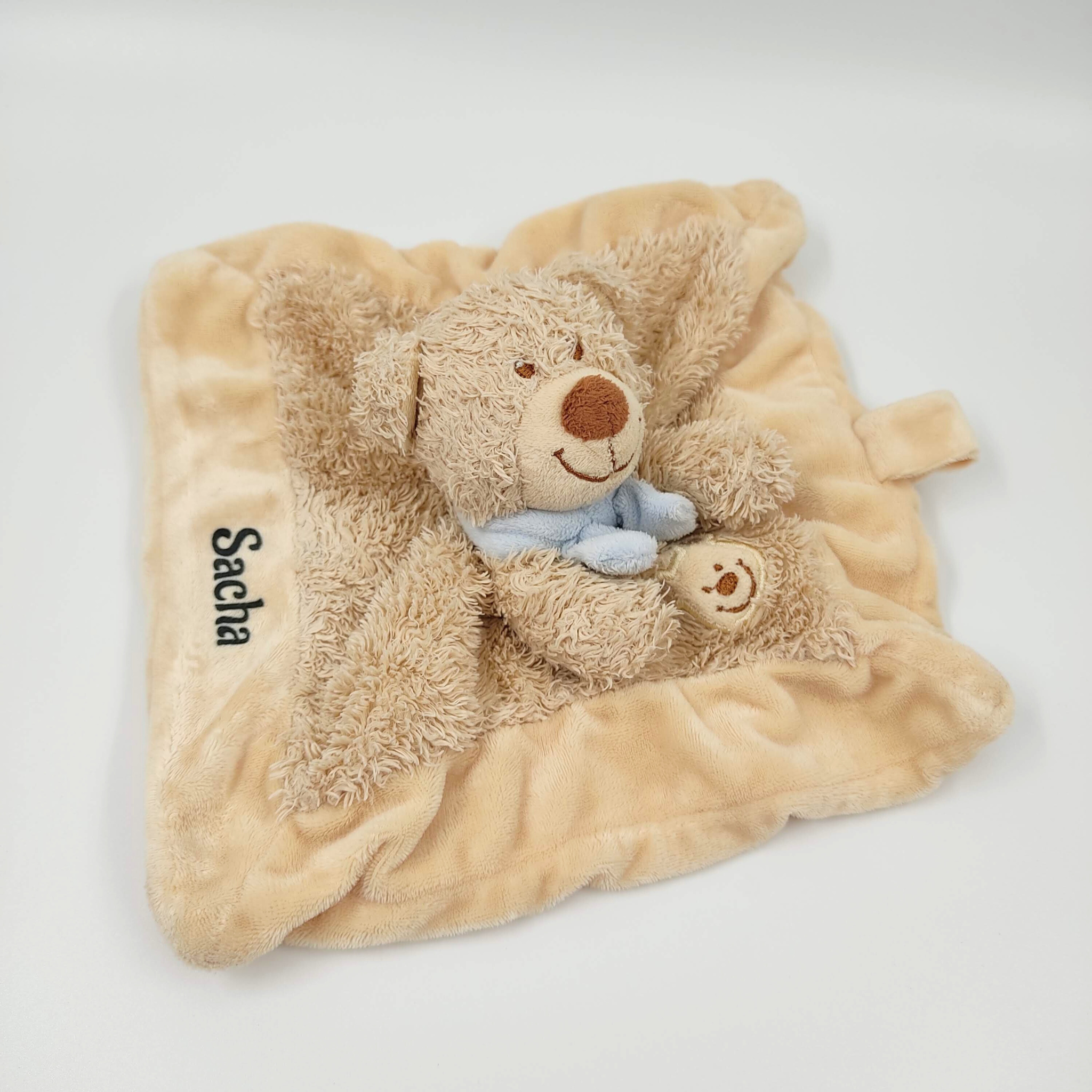 Doudou personnalisé ours avec prénom