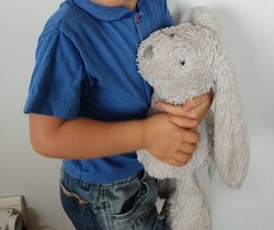 Doudou lapin adopté