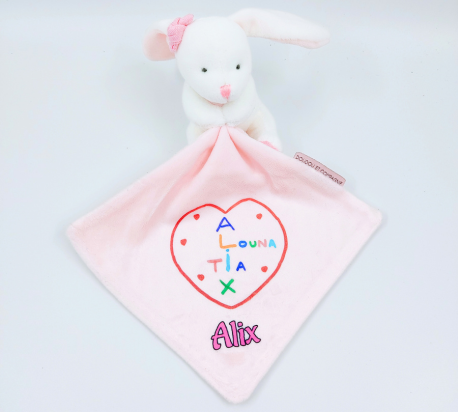 Doudou personnalisé avec dessin