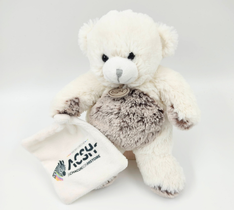 Doudou ours personnalisé logo