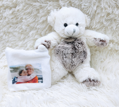 Doudou ours personnalisé photo